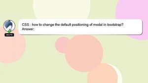 CSS : how to change the default positioning of modal in bootstrap?