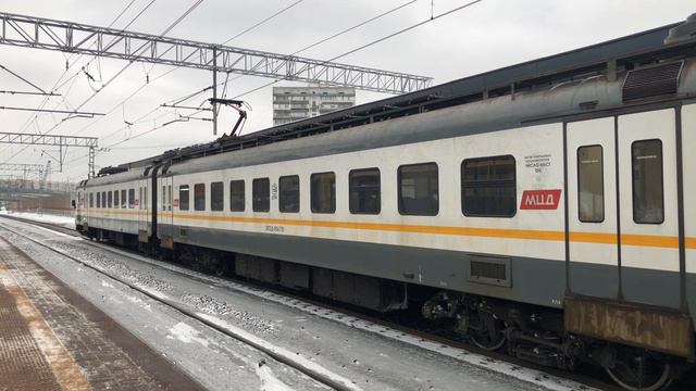 ЭП2Д-0067 ЦППК Перекраска Наше Подмосковье и ЭШ2-004 Аэроэкспресс На станции Сетунь