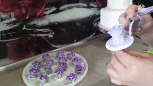 ВСЕ в восторге от этого торта. РОЗЫ из БЗ крема. Идея украшения.