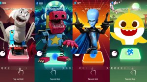 Spider Thomas VS Boxy Boo VS Megamind VS Baby Shark EDM Rush Tiles Hop Coffin Dance