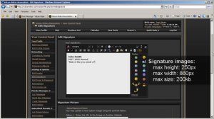 How to add a forum signature