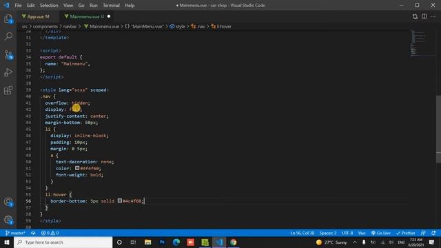 #05 Styling Navbar| Car Shop Front End | Vue Js 2 #vue_js_2