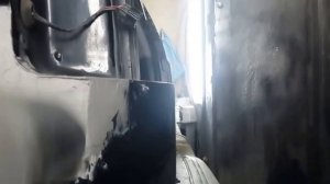 Восстановление и покраска вмятины заднего крыла MITSUBISHI Pajero Sport.