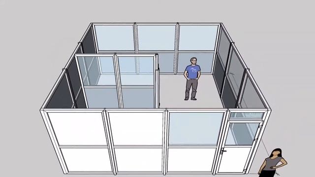 Проект офиса из ПВХ профиля.