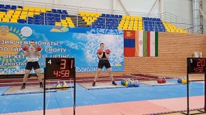ЧЕМПИОНАТ АЗИИ 2022. ДЛИННЫЙ ЦИКЛ 95 кг. ТОЛЧОК ДВУХ ГИРЬ ПО ДЛИННОМУ ЦИКЛУ. LONG CYCLE