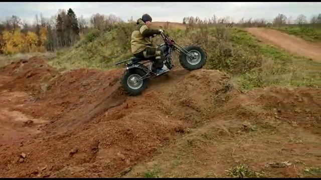 Мотоцикл Скаут-5, полный привод. Полевые испытания. смотреть онлайн