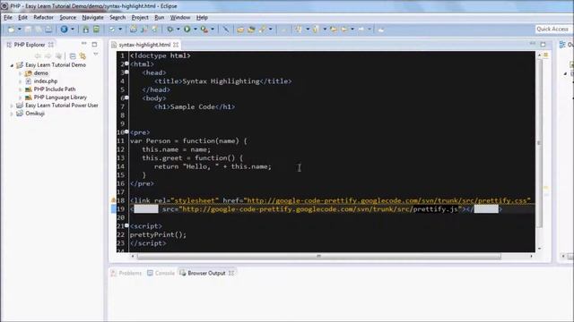 Local Web Development Tutorial: how to syntax highlight your app