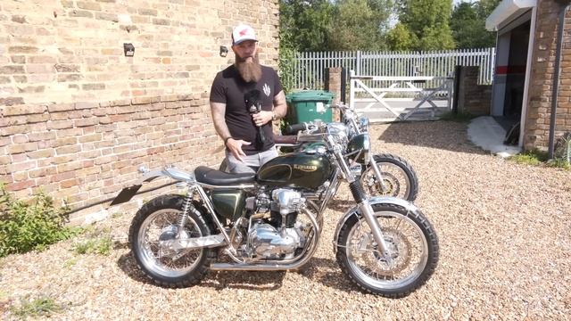 Custom scrambler build - Kawasaki W650 desert sled - quick look & ride смотреть онлайн