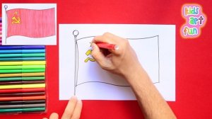 How to draw the USSR / Soviet Union Flag