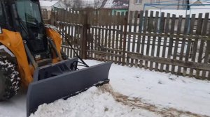 Мини погрузчик чистка снега