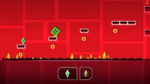 показую где знаходиться 3 звёзды в 1 уровне в игре Geometry dash