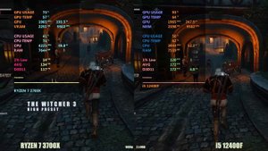 Ryzen 3700x vs i5 12400f