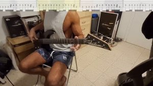 Lenny Kravitz - Fly Away Bass Cover with tabs on screen
