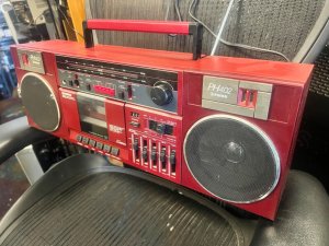 Винтажный магнитофон Fisher Boombox AM-FM Cassette Stereo 1980-х годов, модель PH-402-КОРЕЯ-октябрь-