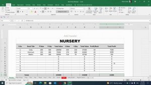 Book Shop Database in Excel