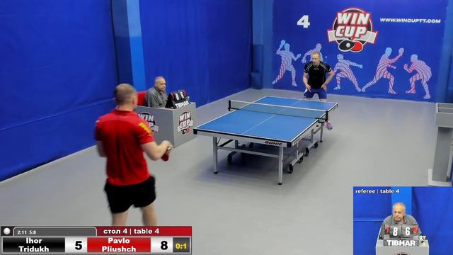 18:30 Тридух Игорь 0-3 Плющ Павел стол 4 ЮГ-3 19.05.22 смотреть онлайн