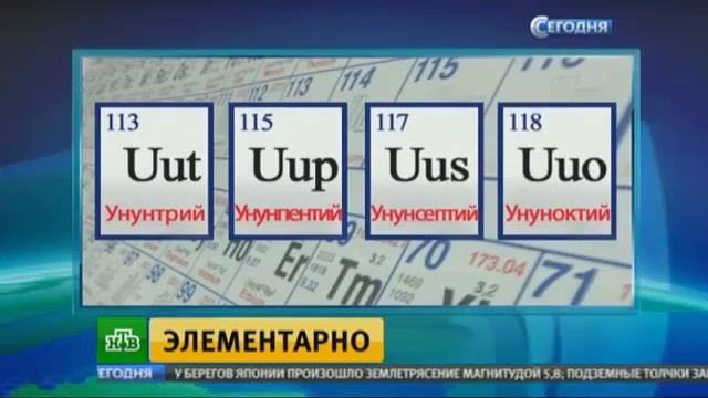 Новые элементы в таблице Менделеева смотреть онлайн