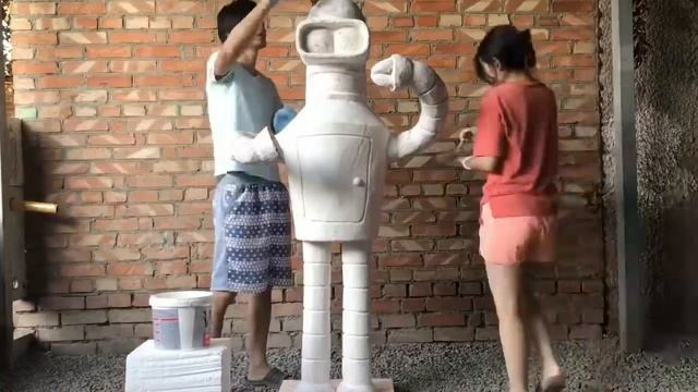 Как сделать фигуру из пенопласта. Бендер из пенопласта. Bender смотреть онлайн