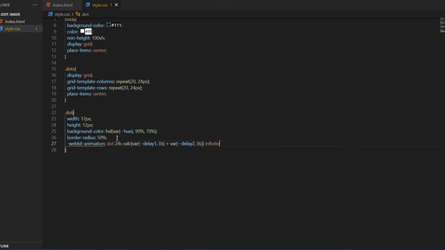 CSS-DOT-WAVE Using HTML & CSS | CodingMaster