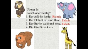 Немецкий язык 3 класс  Животные в зоопарке