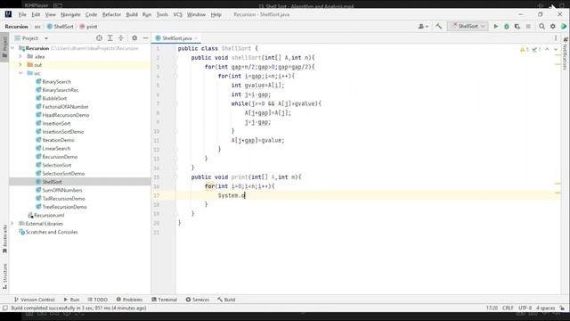 Shell Sort | Sorting Algorithm | Data Structure and Algorithm | justCode( ) | Hands On | Java смотреть онлайн
