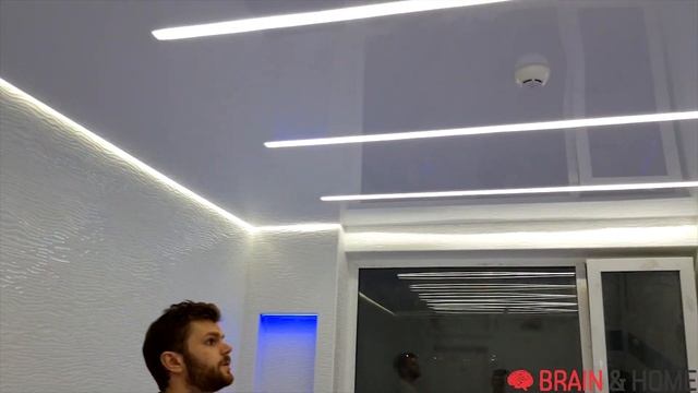 Световые линии и парящий потолок. Стоматология — ? Космос из натяжного потолка! смотреть онлайн