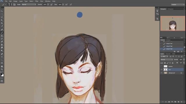 Рисование персонажей (урок #8) | Как рисовать волосы в Фотошоп