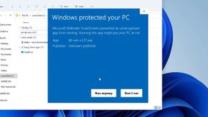 Windows protected your pc microsoft defender smartscreen prevented an unrecognized app from startin