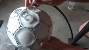 How to Pump Up a Soccer Ball - Using a Bike Pump and Ball Needle - Inflate or Blow Up a Football