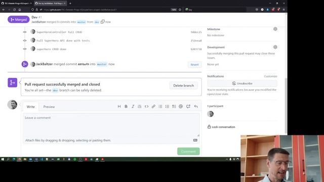 Github - Pull Request - Merge Branch