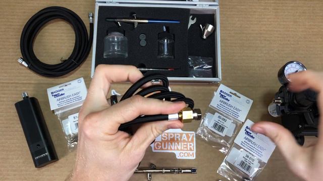 How to connect Badger airbrush to your air compressor with or without quick coupling смотреть онлайн