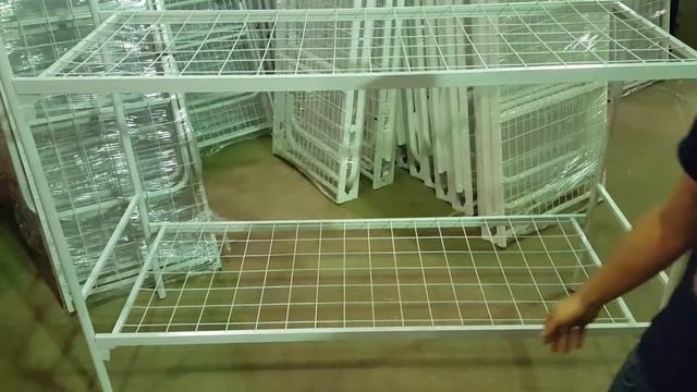 КМС-2 - двухъярусная строительная кровать для рабочих смотреть онлайн