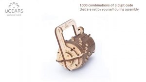 Кодовый замок Ugears   1000 комбинаций из дерева