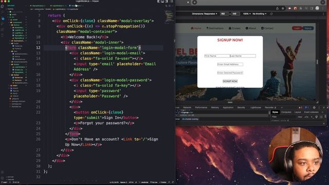 (Day 63) Coding Journey: Creating a Signup Modal in React! смотреть онлайн