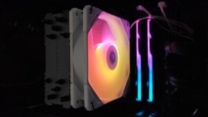 Демонстрация работы подсветки вентилятора ID-COOLING TF-12025 ARGB SNOW