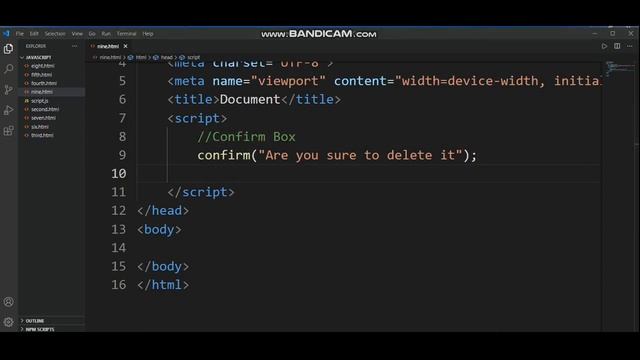 #9 javascript Popup  boxes ||Alert box, Confirm box, Prompt box in javascript || popup confirmatio