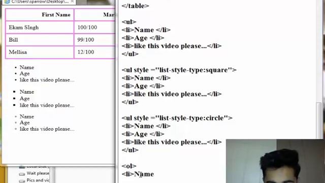 Free Learn HTML Basics |  Ordered and Unordered lists | Tech India | Nested List | HTML Tutorial |
