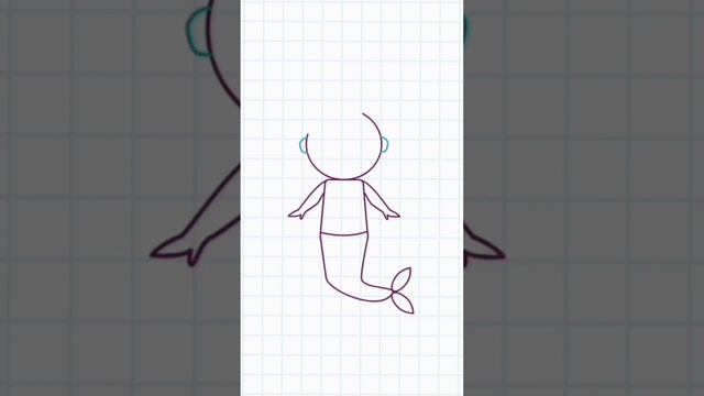 Рисуем сами Русалочку! Как нарисовать русалку?! смотреть онлайн