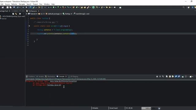 How to check whether a sequence of characters is contained in a String using the contains() method