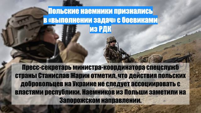 Польские наемники признались в «выполнении задач» с боевиками из РДК