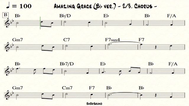 [Bb ver.] Amazing Grace / Backing Track смотреть онлайн
