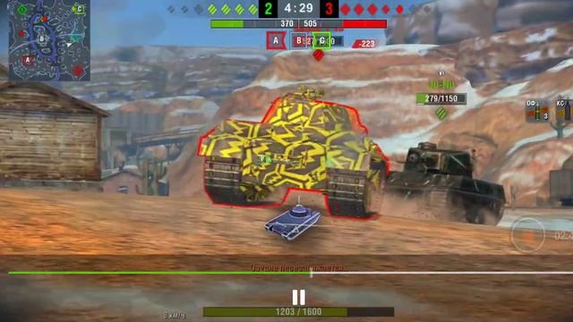 World of Tanks Blitz Первый бой на Škoda T 45 и вдруг Мастер о_о (карта Каньон) смотреть онлайн
