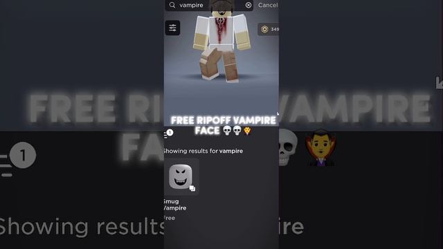 FREE VAMPIRE FACE ? || Roblox