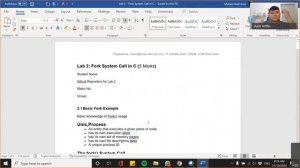 ITT440: Network Programming LAB 2 - Fork System Call in C