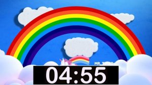 10 Minute Rainbow Timer with Music! Countdown Timer for Kids!