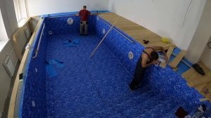 Монтаж Панельного бассейна Часть 3. Панельный бассейн в отделке пленкой ПВХ Лайнером