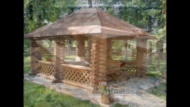 деревянная беседка,беседка своими руками,альтанка,беседка из сруба
