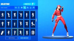 *NEW* RUBY SKIN Showcase with All Fortnite Dances & Emotes! (Fortnite Season 10 Skin)