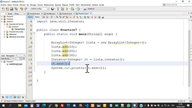 Next Iterator en ArrayList JAVA смотреть онлайн