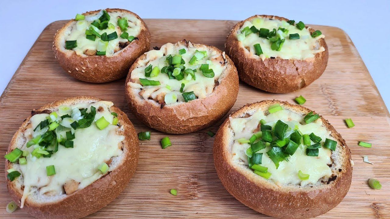Завтрак в булочке за 5 минут! Просто и вкусно.
